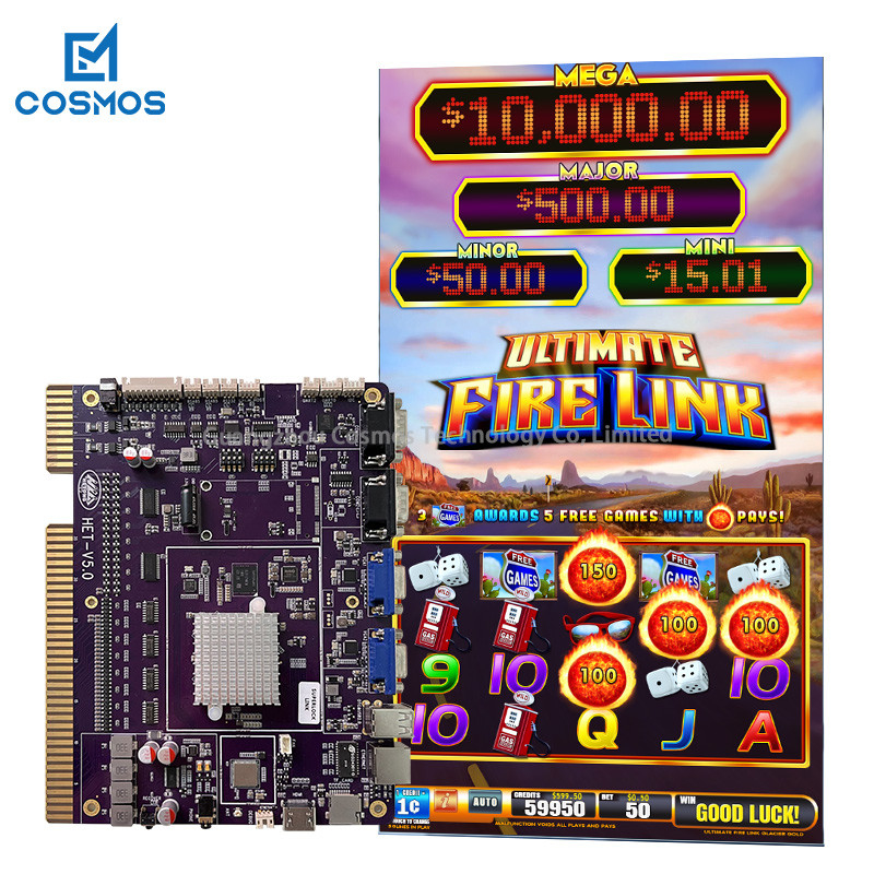 Vertical Screen slot Machine Circuit Board Coin Pusher Fire Link Power 8 In 1